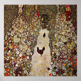 Póster Klimt Garden con Poster de galas
