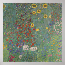 Póster Klimt: Granja con girasoles, 1907