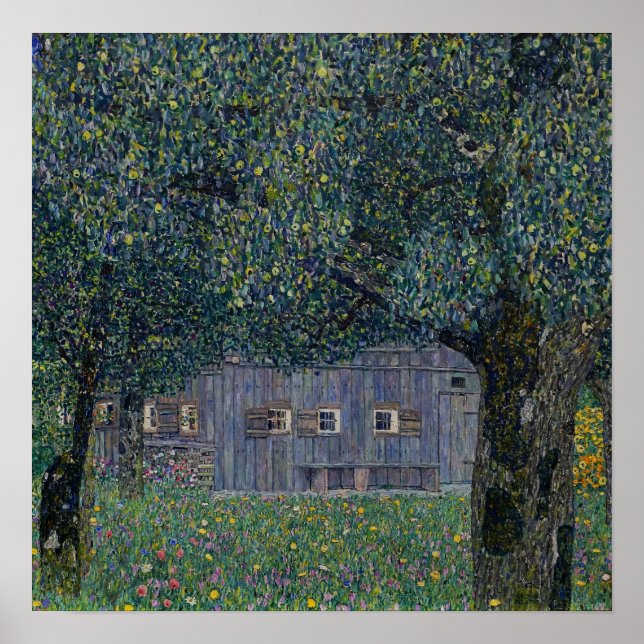 Póster Klimt - Granja en Alta Austria 1911 (Frente)