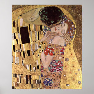 Póster Klimt Gustav ~ El Poster del beso