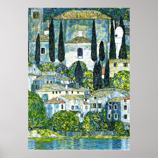 Póster Klimt - Iglesia de Cassone (Frente)