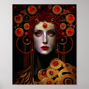 Póster Klimt inspiró a la reina diosa