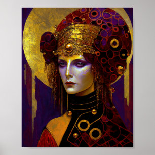 Póster Klimt inspiró al Poster de la Reina Diosa