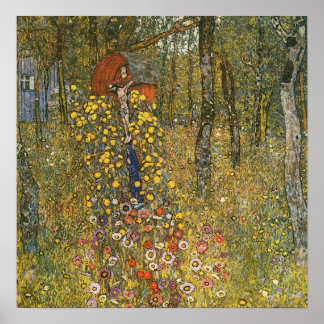 Póster Klimt - Jardín De Granjas Con Crucifijo 1912