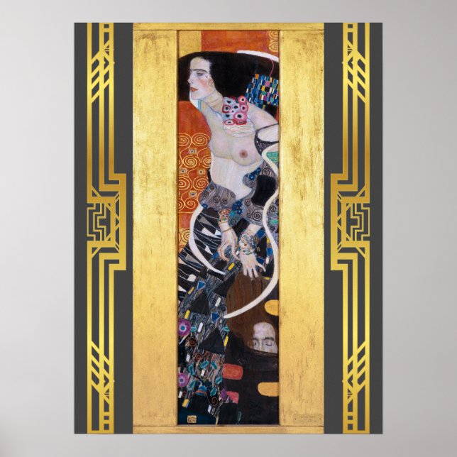 Póster Klimt Judith Salome Art Nouveau Deco restaurado (Frente)