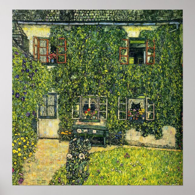 Póster Klimt - La Casa De Guardaboschi 1912 (Frente)