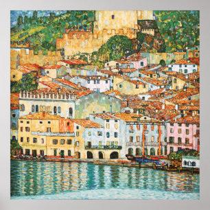 Póster Klimt "Malcesine en el lago de Garda"