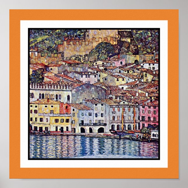Póster Klimt Malcesine en el lago Garda - Cambiar el colo (Frente)