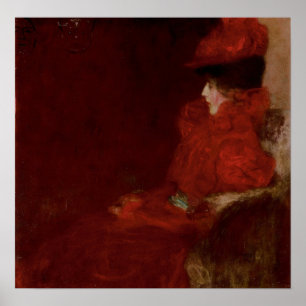 Póster Klimt - Mujer en un sillón 1897