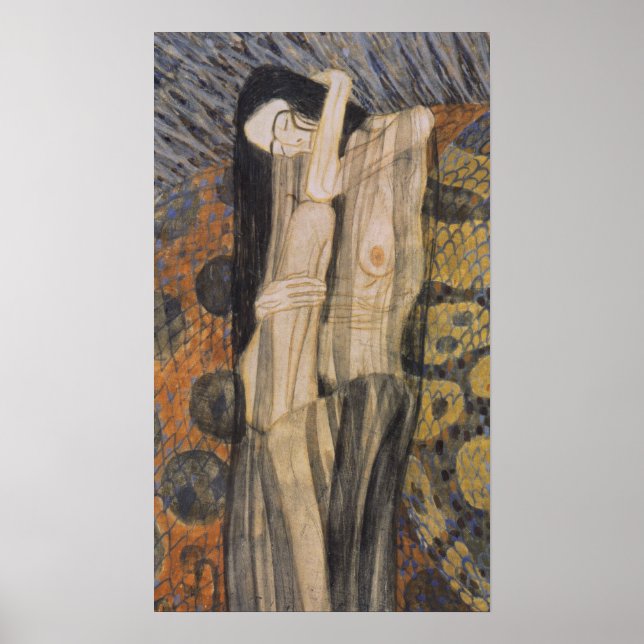 Póster Klimt - Nagender Kummer (Frente)