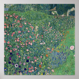 Póster Klimt - Paisaje de jardín italiano 1913