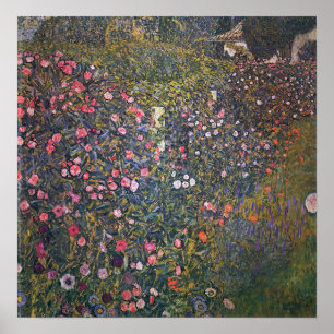 Póster Klimt - Paisaje Horticultural Italiano 1913