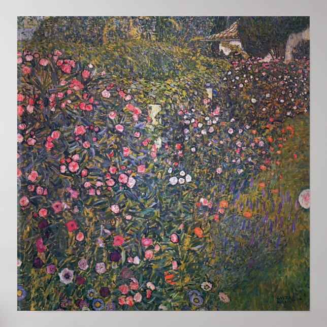 Póster Klimt - Paisaje Horticultural Italiano 1913 (Frente)