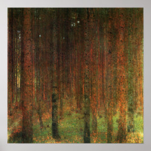 Póster Klimt - Pine Forest 1901