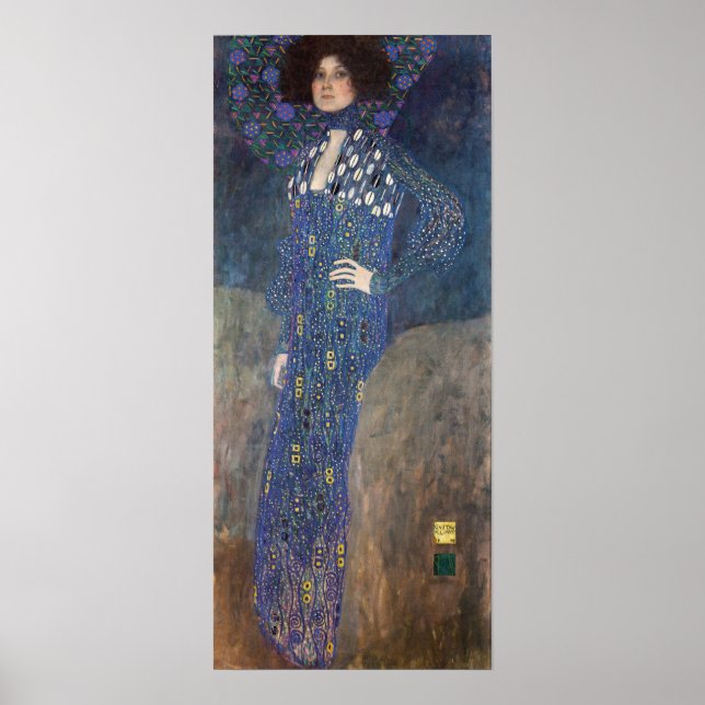 Póster Klimt - Retrato Emilie Floge 1902 (Frente)
