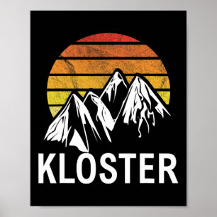 Póster Kloster Swiss Alp Suiza Skyboard Snowboard