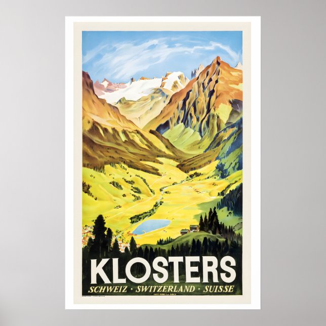 Póster Klosters Alpine Resort Village Graubünden (Frente)