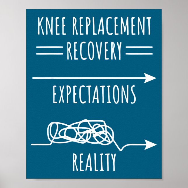 Póster Knee Replacement Recovery Expectations Reality Sur (Frente)