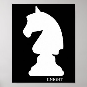 Póster Knight Chess Piece Group Costumbre Club de Ajedrez