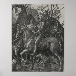 Póster Knight, Death and the Devil by Albrecht Durer