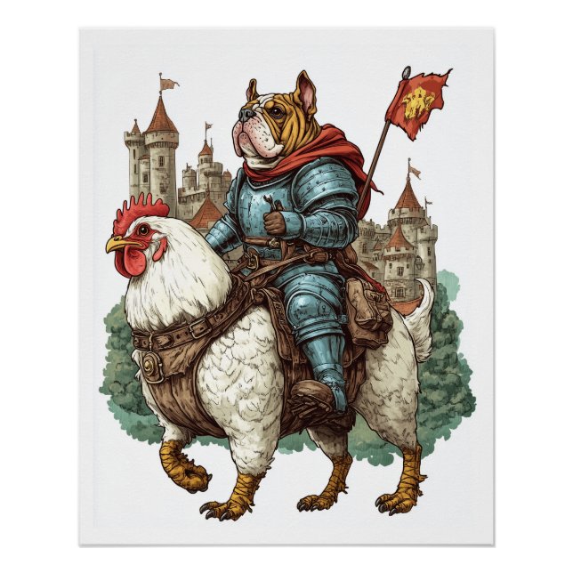 Póster Knight Pup � Perro héroe medieval (Anverso)
