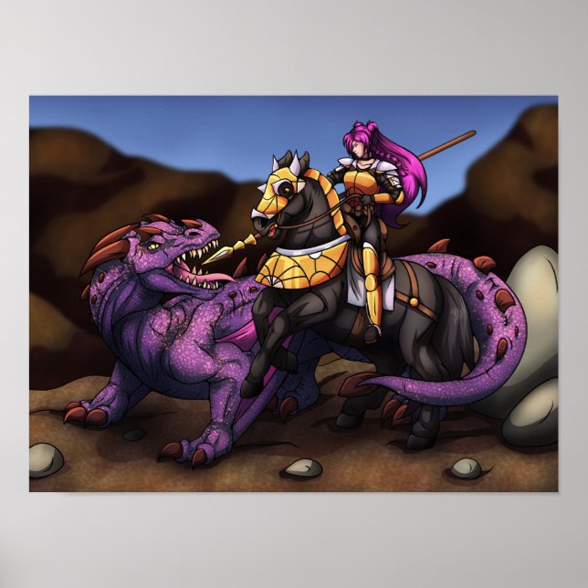 Póster Knight Vs Dragon (Frente)