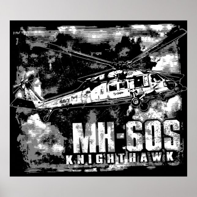Póster Knighthawk del MH-60 (Frente)