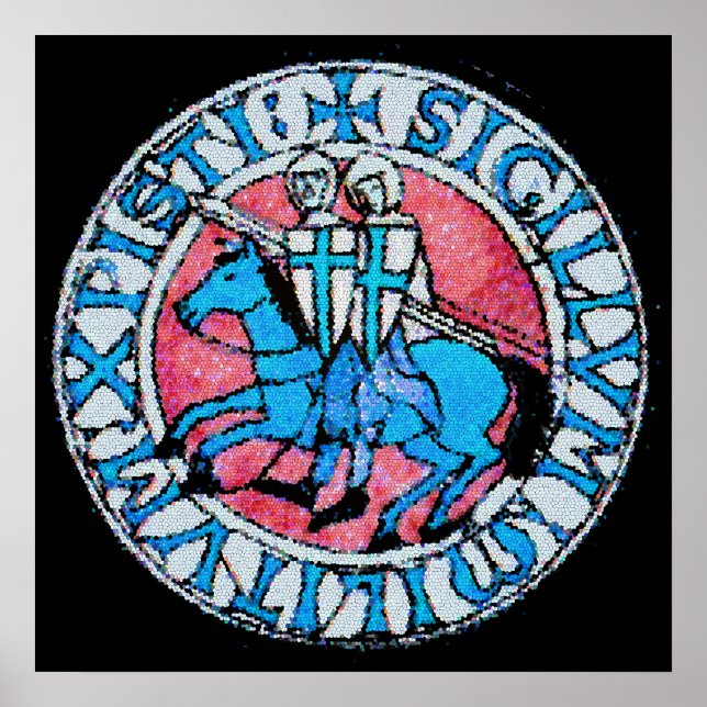 Póster Knights Templar Seal (Frente)