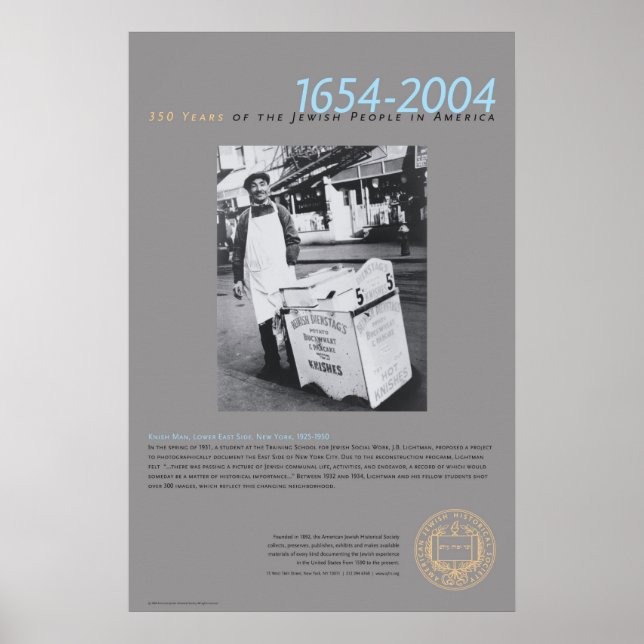 Póster Knish Man Lower East Side New York 1925-1950 (Frente)