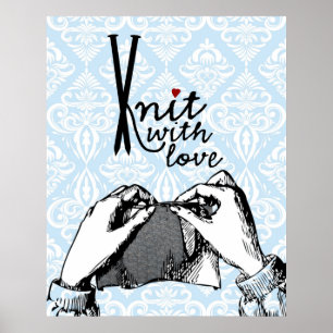 Póster Knit con amor