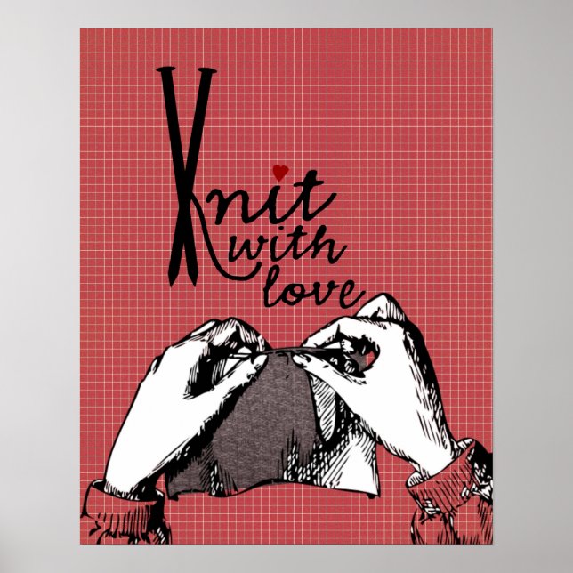 Póster Knit con amor: Creativo motivacional (Frente)