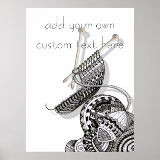 Póster Knit One Doodle Art