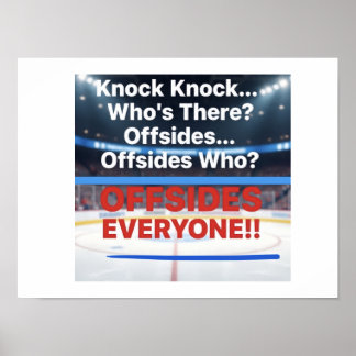 Póster Knock Knock Offside Hockey