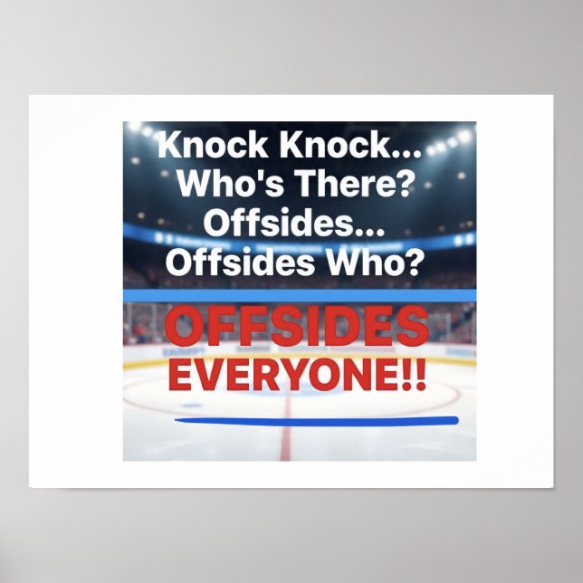 Póster Knock Knock Offside Hockey (Frente)