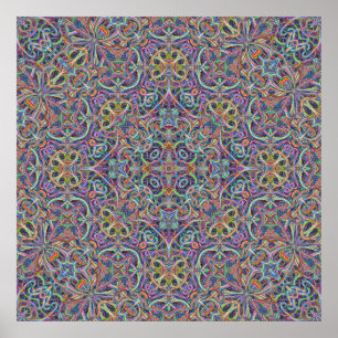 Póster Knortation Knexus Psychedelic Mandala Poster