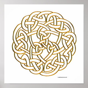 Póster Knot Celtic de oro