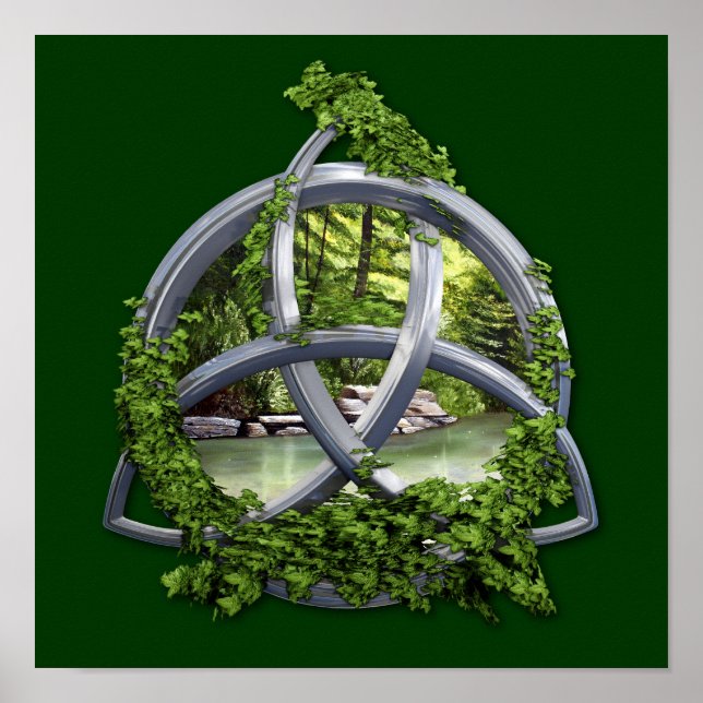 Póster Knot de Trinidad Celta cromada (Frente)