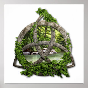 Póster Knot de Trinidad Celta de Piedra