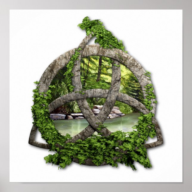 Póster Knot de Trinidad Celta de Piedra (Frente)