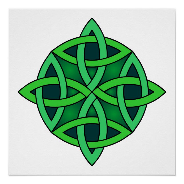 Póster knot ireland antiguo símbolo de irlanda gentil pag (Anverso)