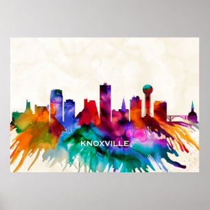 Póster Knoxville Skyline