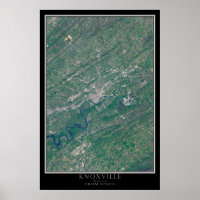 Knoxville Tennessee De Un Mapa De Satélites Espaci