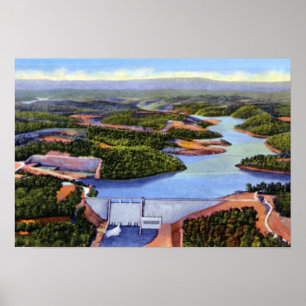 Póster Knoxville Tennessee Norris Dam y Lake