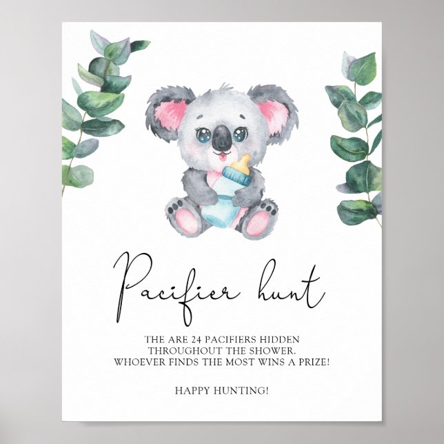 Póster Koala Bear - juego de búsqueda de chupete para bab (Frente)
