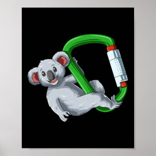 Póster Koala Bouldering Y Escalada En Roca 