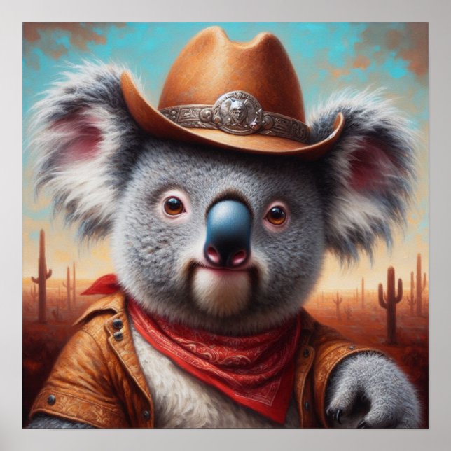 Póster Koala Cowboy (Frente)