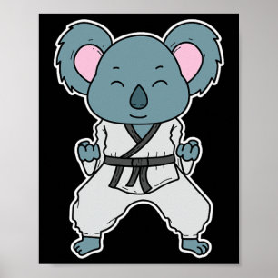 Póster Koala hace karate