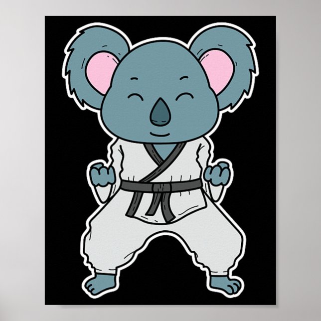 Póster Koala hace karate  (Frente)