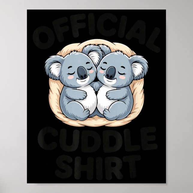 Póster Koala Hug Cute Animal Lover This Is My Cuddle  (Frente)