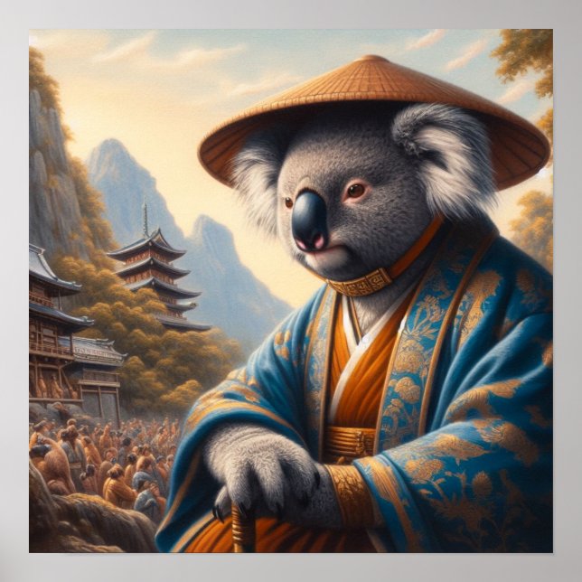 Póster Koala Japón antiguo (Frente)